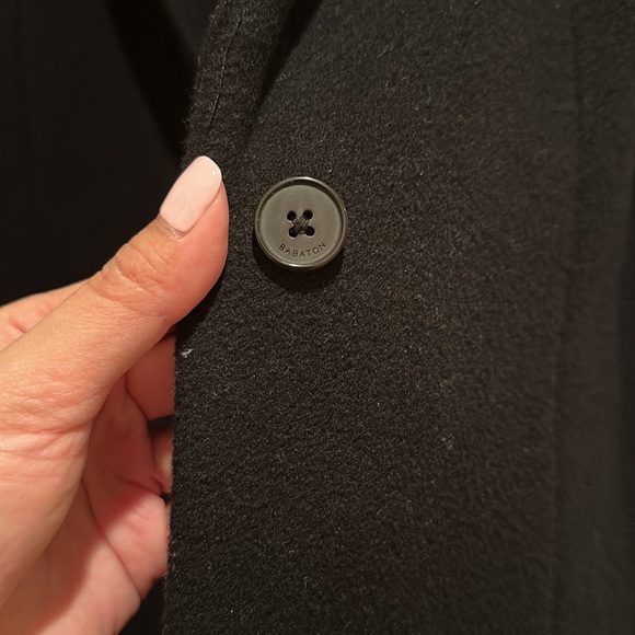 Aritzia Babaton Pea Wool Coat Black - Picture 4 of 7